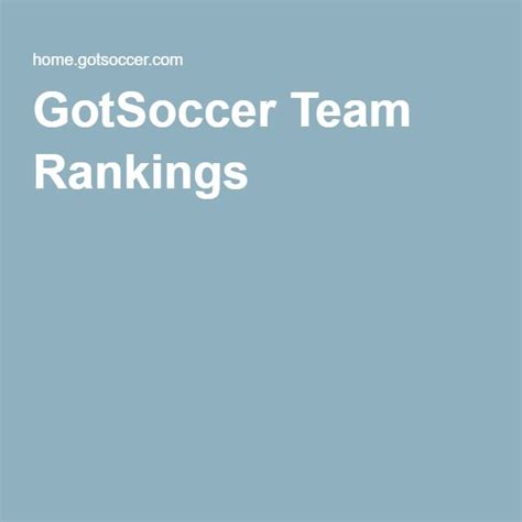 gotsoccer ranking|gotsoccer team rankings.